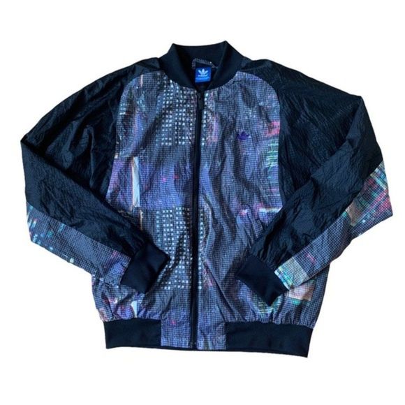 Black Adidas Lightweight Bomber Jacket - Picture 1 of 10